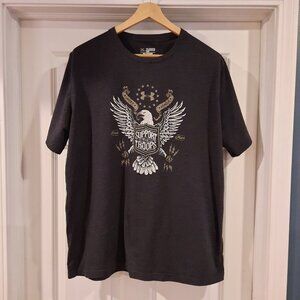 Under Armour Shirt Mens XXXL 3XL Charcoal Eagle Patriotic Flag Military American